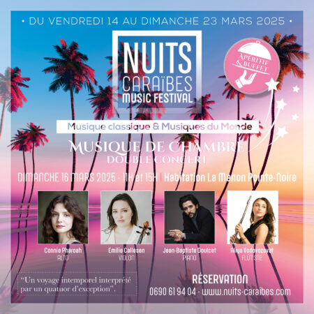 Dimanche 16 mars à 11h et 15h double concert cocktail et buffet à l'Habitation la Manon